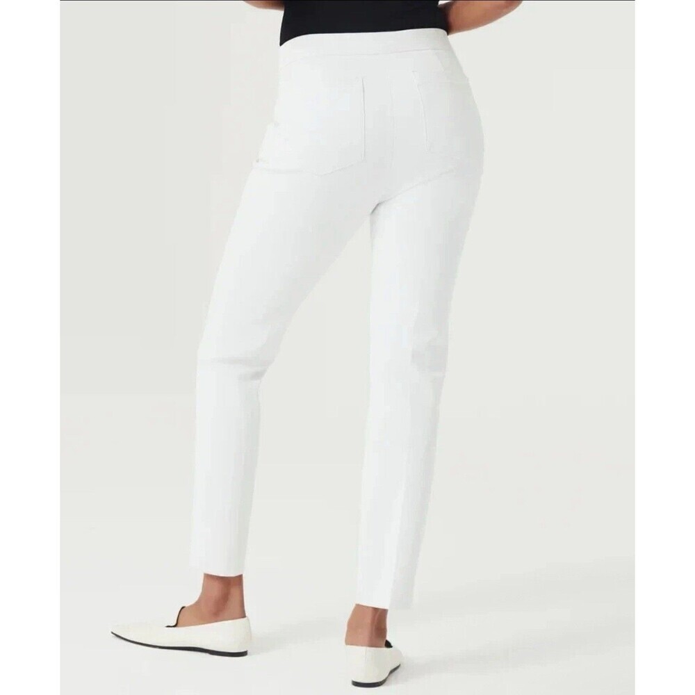 Spanx NEW Size XL Tall Silver Linings On-the-Go Slim Straight Pant 20372T White - Picture 13 of 15